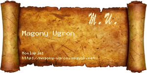 Magony Ugron névjegykártya